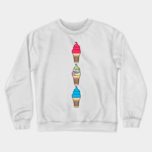 Ice Cream Lover Strawberry, Playdough, Blue Raspberry Crewneck Sweatshirt